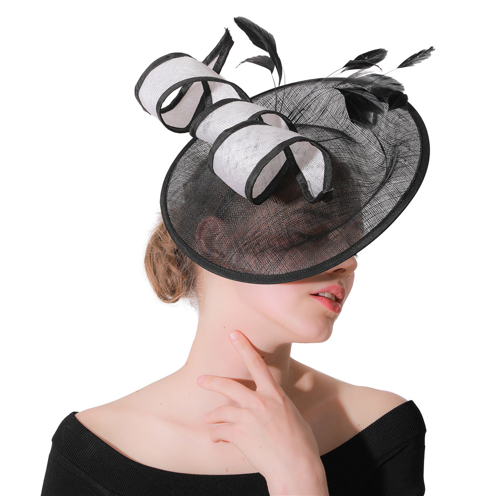 Women'S Fashion Kentucky Derby - Preto kentucky derby fascinator chapéu para