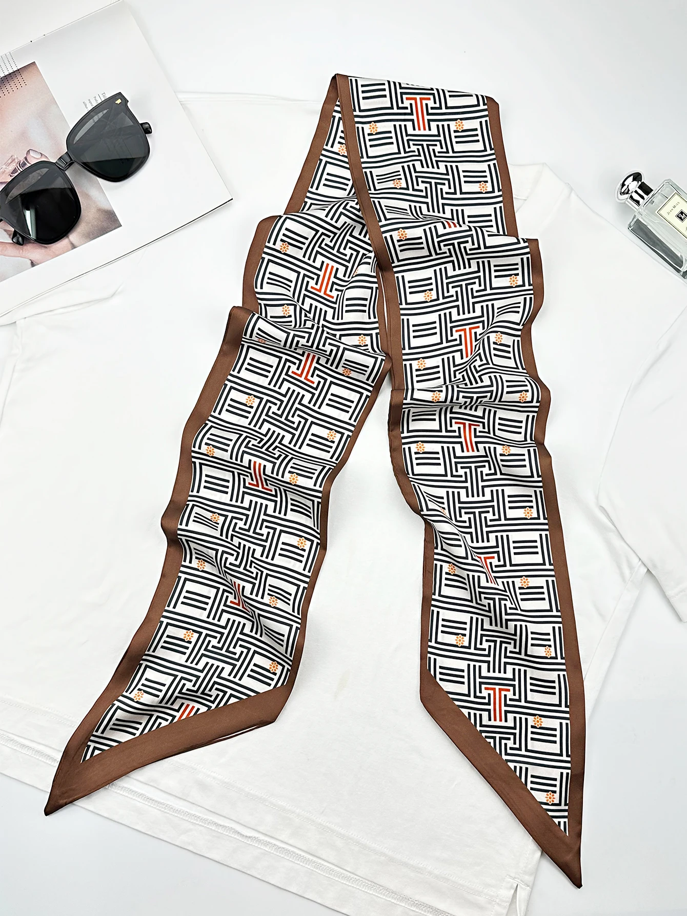 Geometria de luxo lenços de se - Women Fashion Necktie avaliação e preço