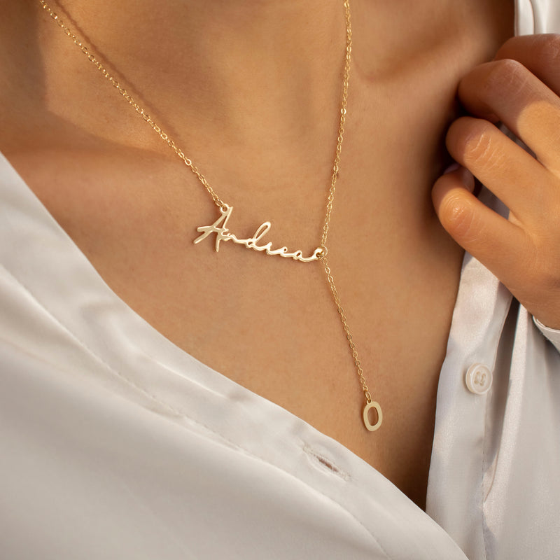 Colar longo personalizado de a - Women Fashion Dress Names avaliação e preço