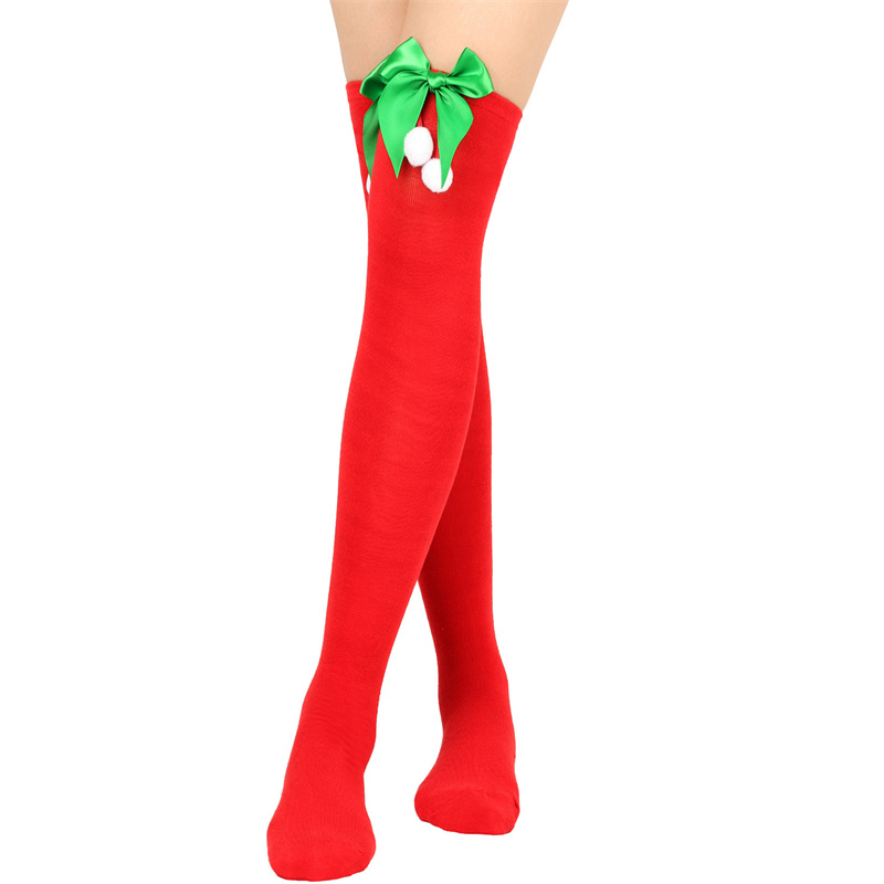 Natal laço meias de malha acim - Women Fashion Over The Years avaliação e preço