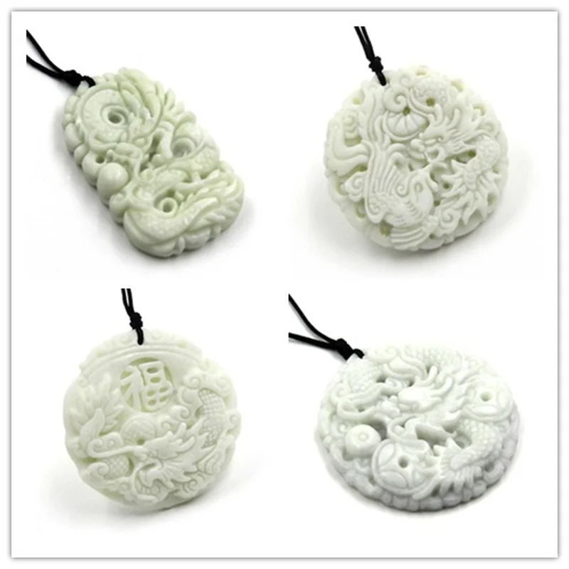 Dragão Jade branco natural e p - Women'S Fashion Jewellery avaliação e preço