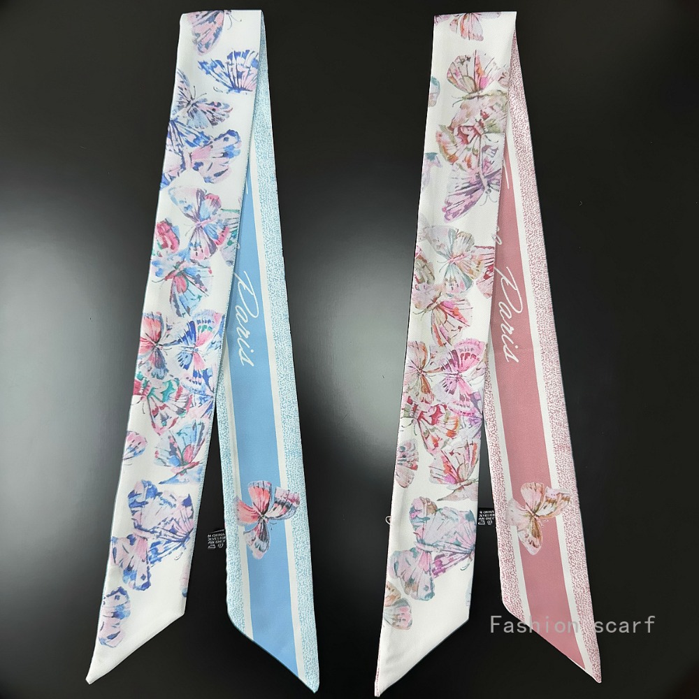 Lenço floral leve feminino, ac - Women Fashion Necktie avaliação e preço