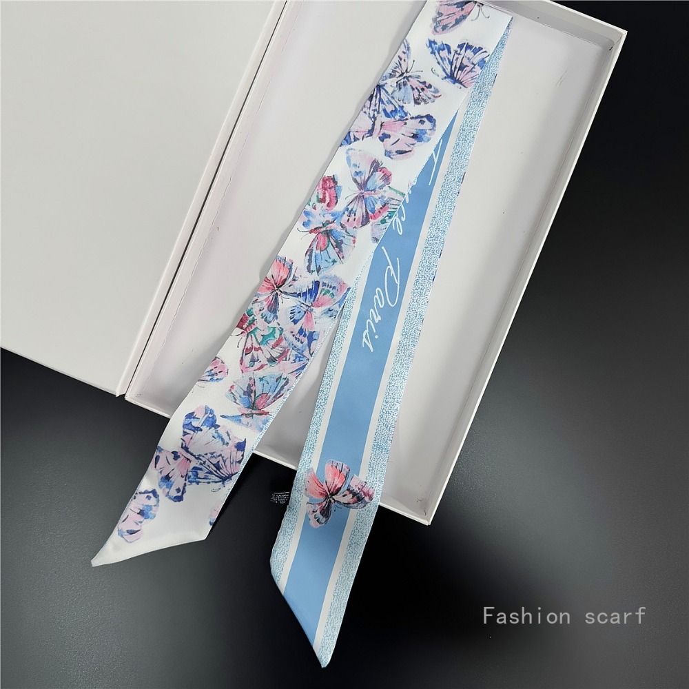 Lenço floral leve feminino, ac - Women Fashion Necktie avaliação e preço