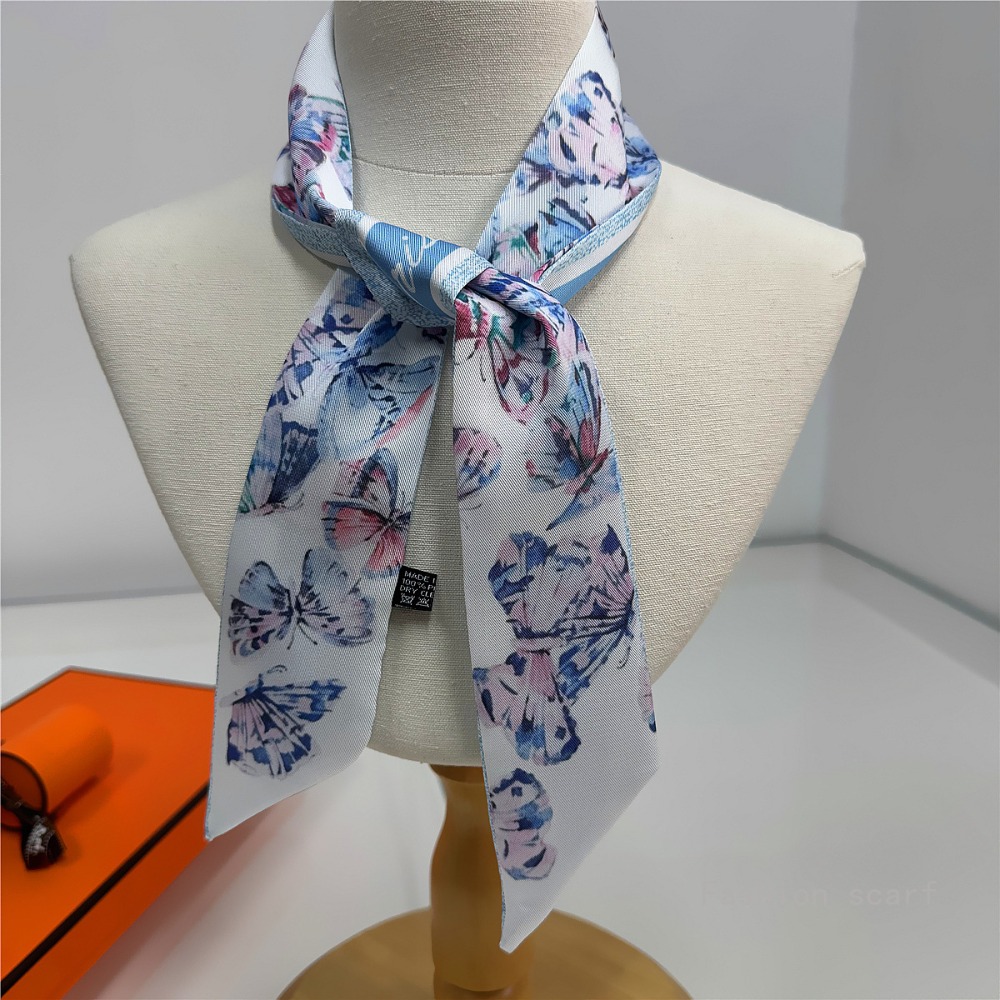 Lenço floral leve feminino, ac - Women Fashion Necktie avaliação e preço
