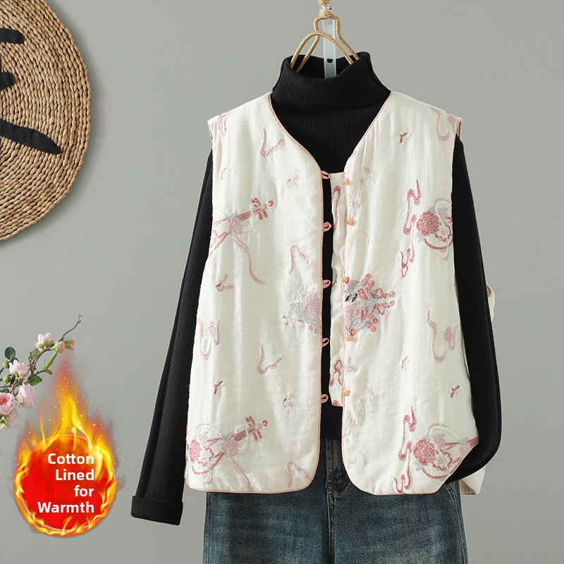 Colete Elegante Bordado Femini - Women'S Fashion Vest Tops avaliação e preço