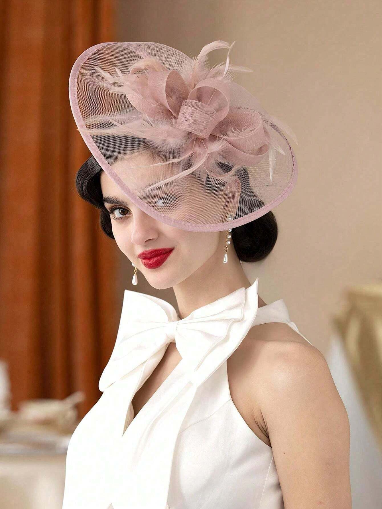 1pc fascinators chapéus para m - Women'S Fashion Kentucky Derby avaliação e preço