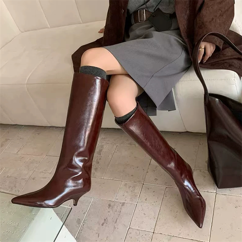 Botas Femininas de Cano Alto E - Women'S Fashion Knee High Boots avaliação e preço