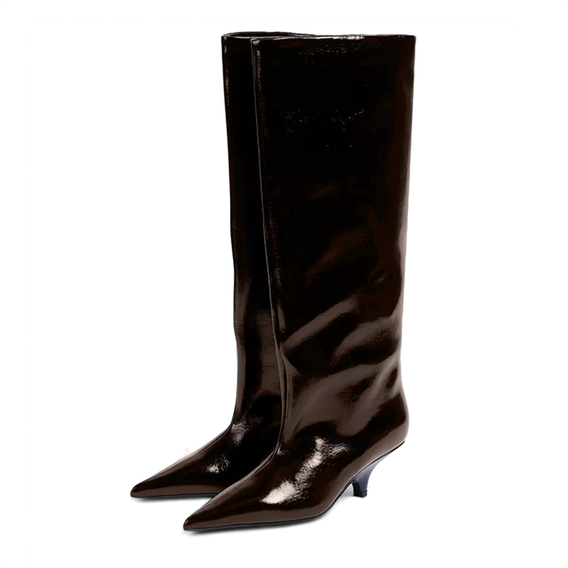Botas Femininas de Cano Alto E - Women'S Fashion Knee High Boots avaliação e preço