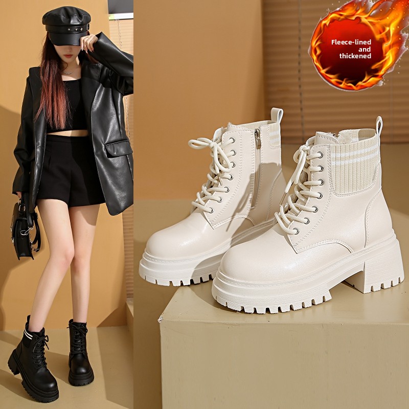 Botas de cano curto com salto  - Women'S Fashion Korea avaliação e preço