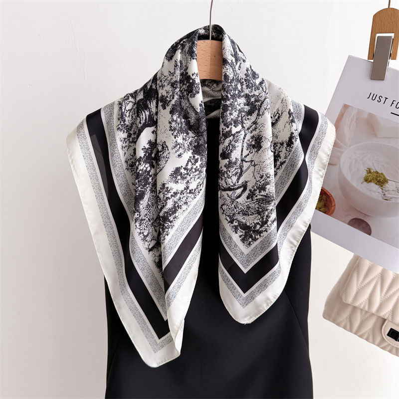 Luxo selva impresso cachecóis  - Women Fashion Necktie avaliação e preço