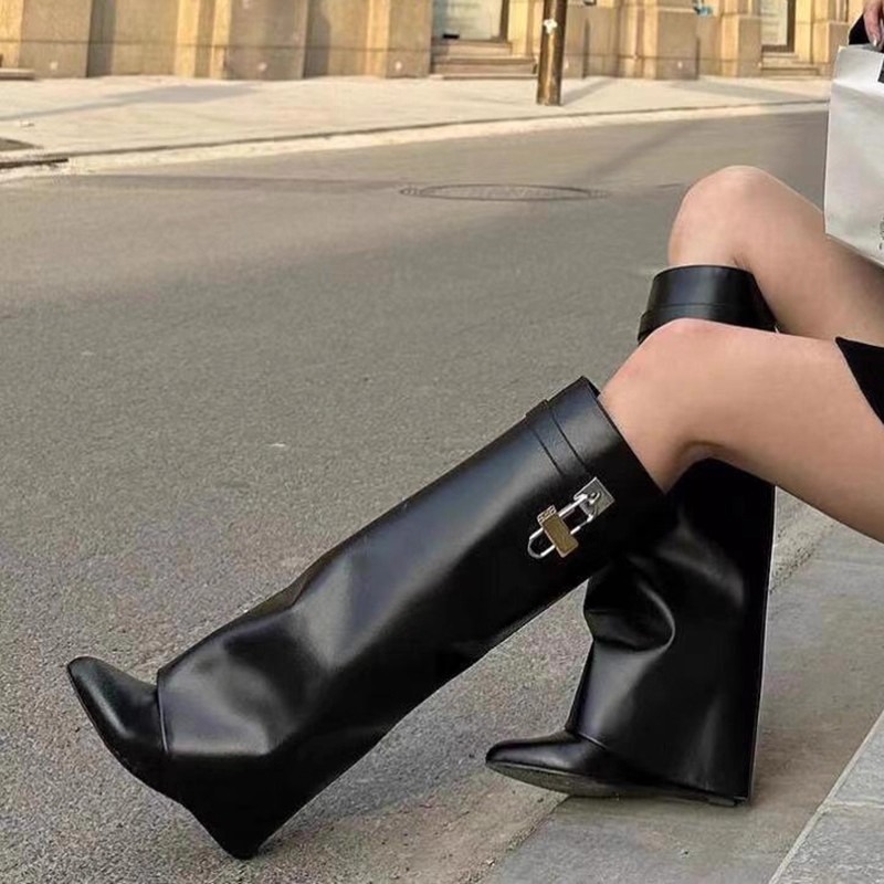 Novas Botas Femininas de Cano  - Women'S Fashion Knee High Boots avaliação e preço