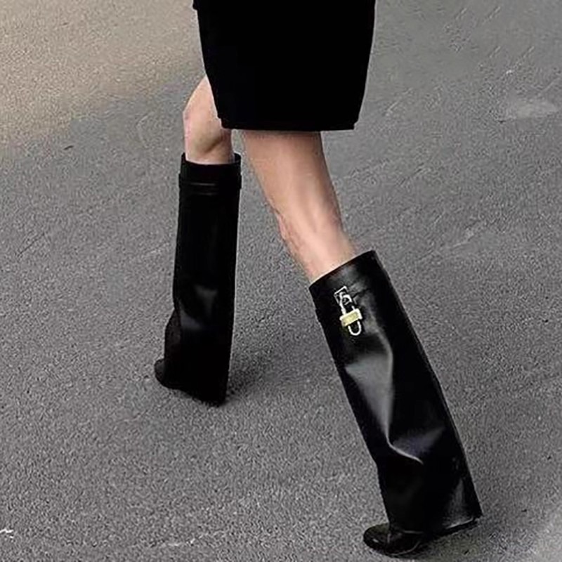Novas Botas Femininas de Cano  - Women'S Fashion Knee High Boots avaliação e preço