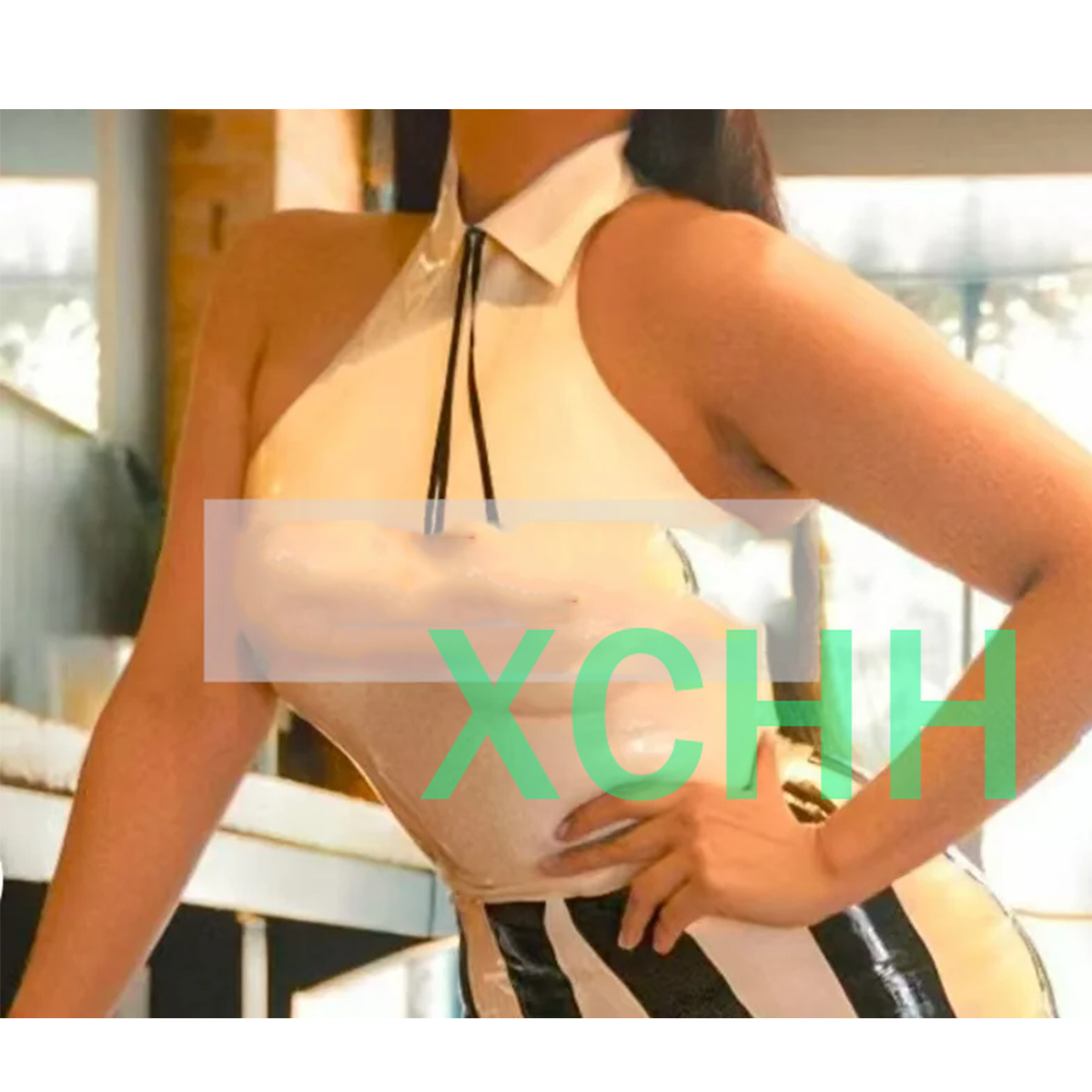 Camisa de Látex Natural Sexy p - Women'S Fashion Vest Tops avaliação e preço