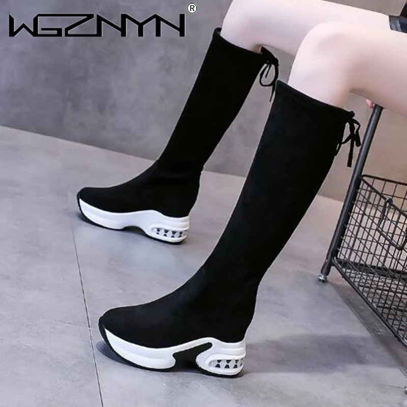 Inverno quente plataforma gros - Women'S Fashion Knee High Boots avaliação e preço
