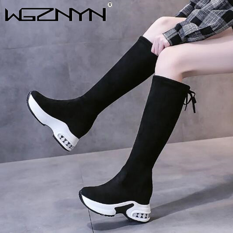 Inverno quente plataforma gros - Women'S Fashion Knee High Boots avaliação e preço